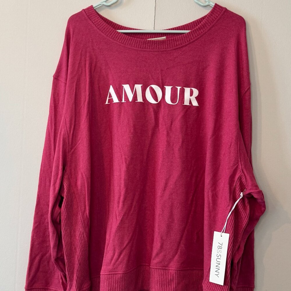 Baggy Pink Crewneck Sweater